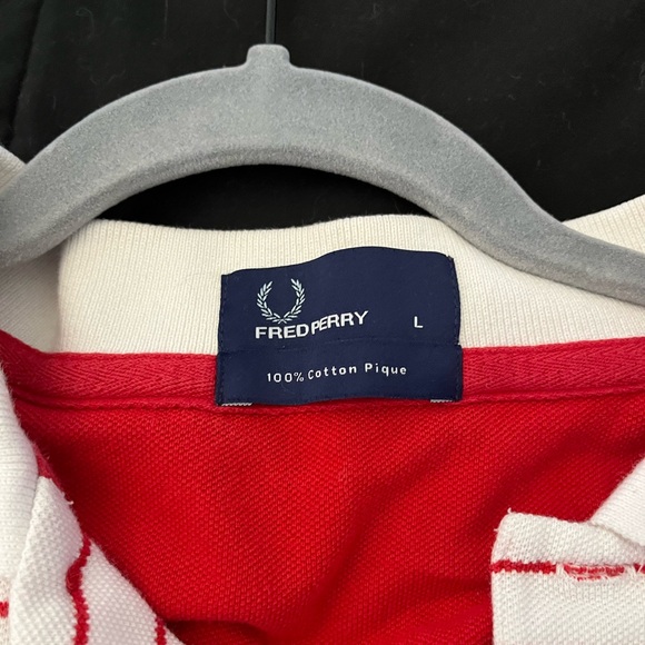 Fred Perry Vintage Striped Polo Size Large L - Picture 3 of 5